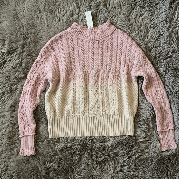 🎉HP🎉 Anthropologie Marci Dip Dye Cable Knit Sweater - Picture 3 of 5